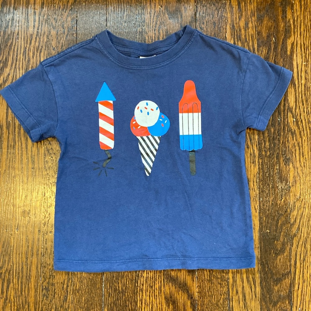 Hanna Andersson patriotic short sleeve T-shirt (size 4)